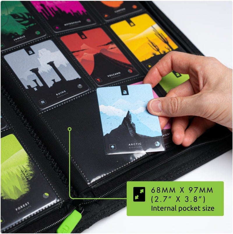 Vault X 9 Pocket Trading Card Zip Binder, 360 Cards, Premium Exo-Tec Album Material, 20 Side-Loading Pages, Folder for Collectible Games, Sports, TCG (Green) - Image 5