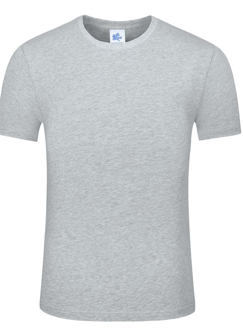 Loquat Men Quick Dry Breathable Elastic T-Shirt Grey  - Image 1