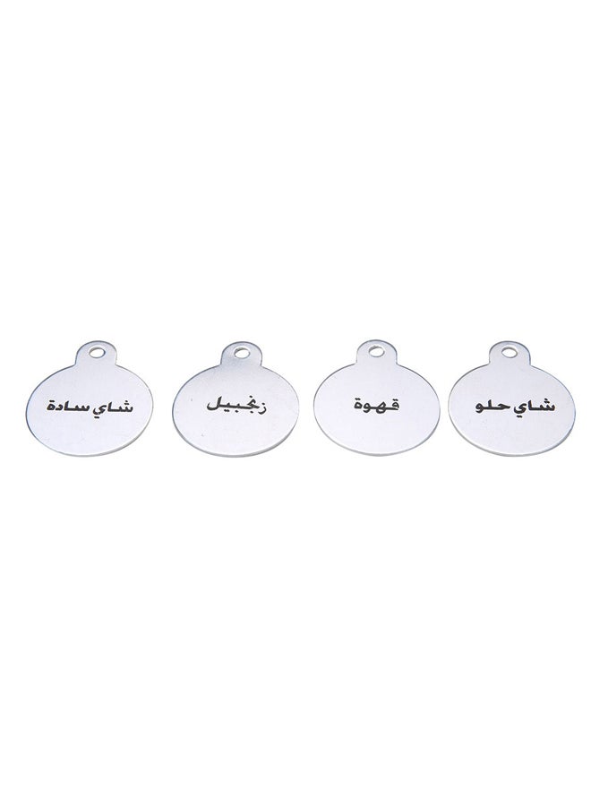AL SANIDI 4Sweet tea Medal chain for tea and coffee thermos, Silver - Image 3