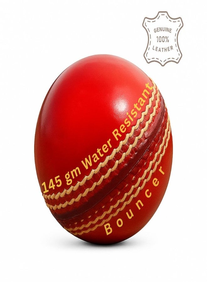 MOSVOLD Premium Leather Cricket Ball for Professionals - Standard Size, Red | Water-Resistant | Durable Shape Retention | Ideal for Practice & Tournament Matches - Pack of 1 - Image 3