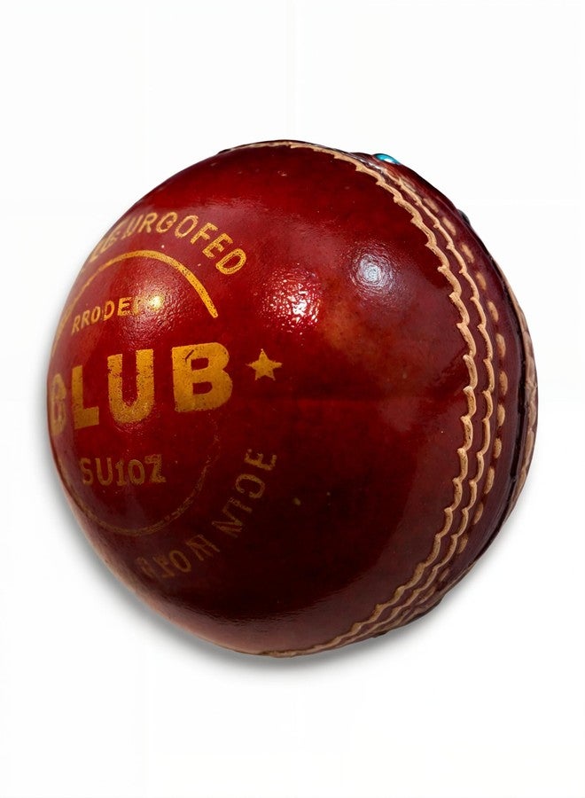 MOSVOLD Premium Leather Cricket Ball for Professionals - Standard Size, Red | Water-Resistant | Durable Shape Retention | Ideal for Practice & Tournament Matches - Pack of 1 - Image 2