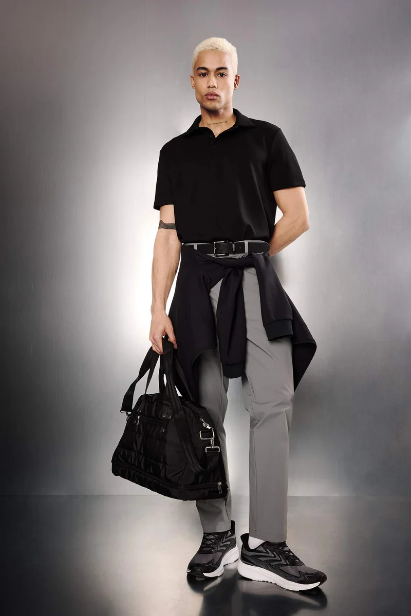 ديفاكتو Standard Fit Modal Sports Polo T-Shirt