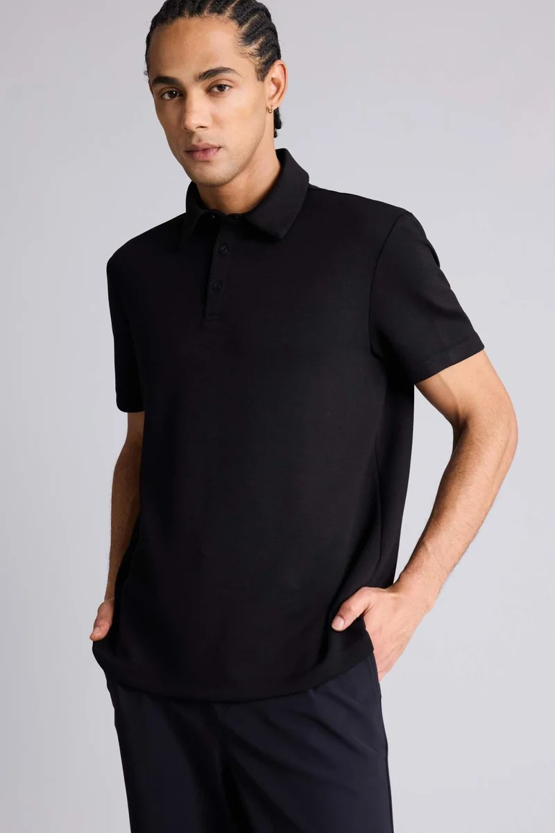 ديفاكتو Standard Fit Modal Sports Polo T-Shirt
