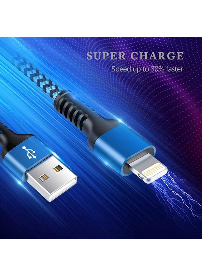 Haoano iPhone Charger [3/6/10ft], 3Pack Long Braided Cables, Fast Charging Power Charger Cords for iPhone 14/13 12 Pro Max/SE/11 Pro/11Pro Max/XS/XR/8/7/6S Plus, iPad mini, iPro Air, Touch USB Lightning Wire - Image 5