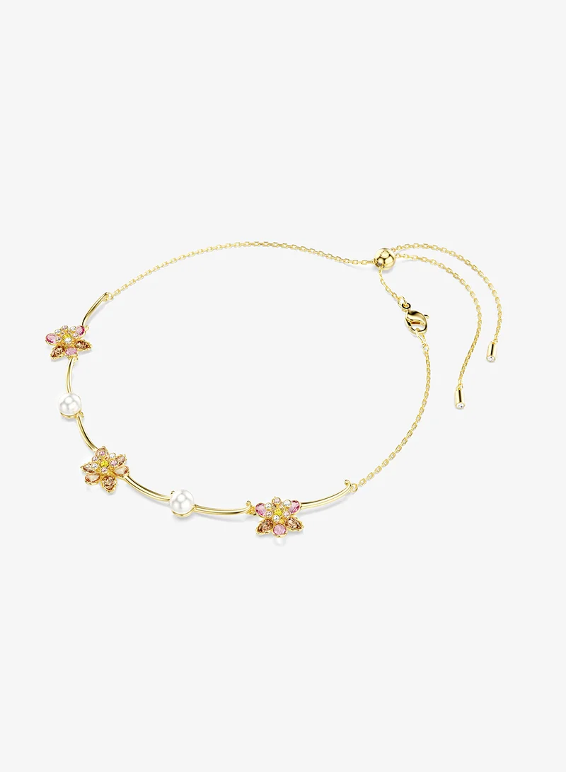 SWAROVSKI  Idylli crystal flowers & pearls necklace for Women | Best Price UAE