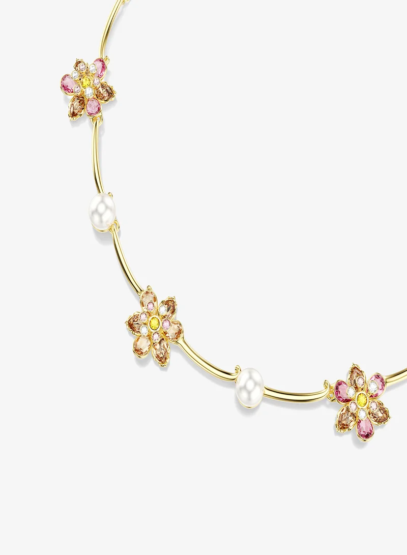 SWAROVSKI  Idylli crystal flowers & pearls necklace for Women | Best Price UAE