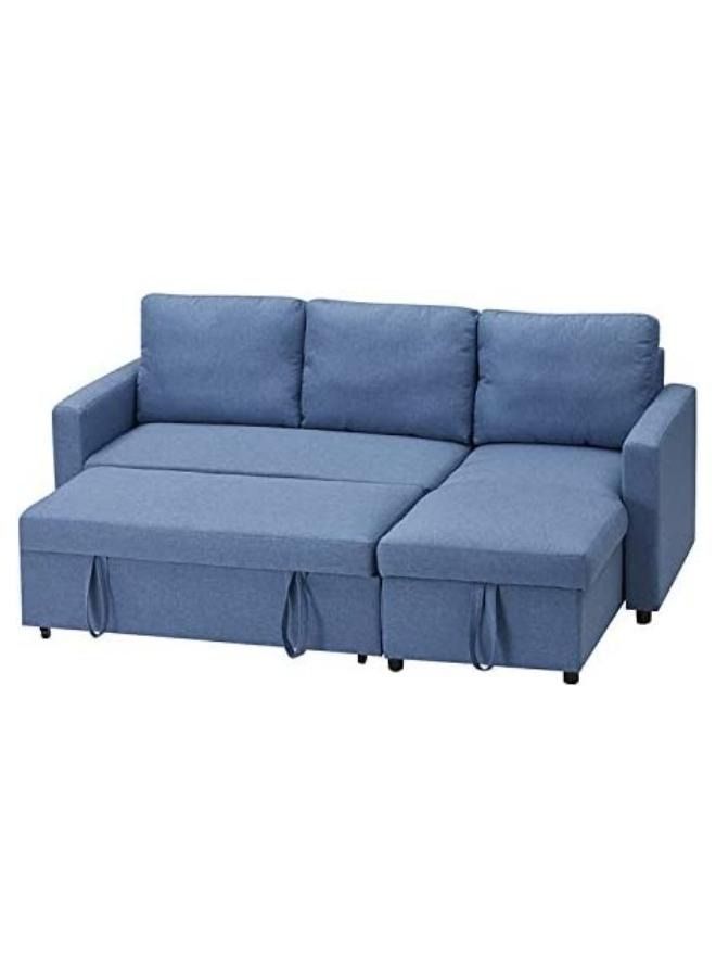 SULSHA MODERN L Shape Corner Sofa Blue, Sofa CumBed  - Image 4