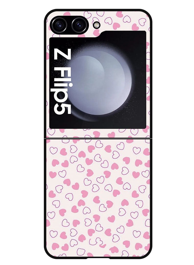 Theodor Protective Case Anti Scratch Shock Proof Bumper Cover For Samsung Galaxy Z Flip 5 Small Hearts - Image 1