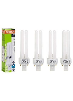(Pack of 4) Osram Home Decorative High Qualtiy and Durable, 2 Pin Day Light Double Twin Tube CFL Bulb, 13 Watt Energy Saving Bulb, Cool White, OESD13W/C/W