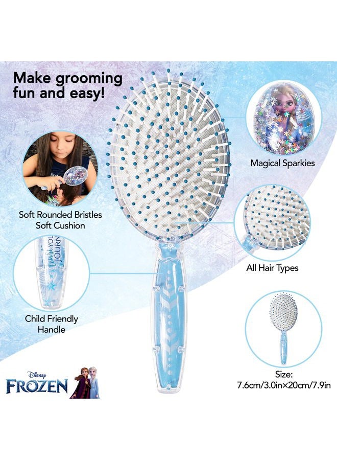Luv Her Frozen II Girls Snowflake Confetti One Hair Brush, Silver - Ages 3+ - Image 4