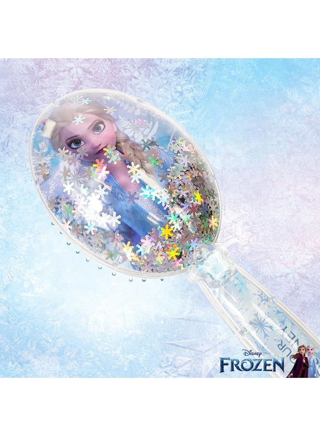 Luv Her Frozen II Girls Snowflake Confetti One Hair Brush, Silver - Ages 3+ - Image 5