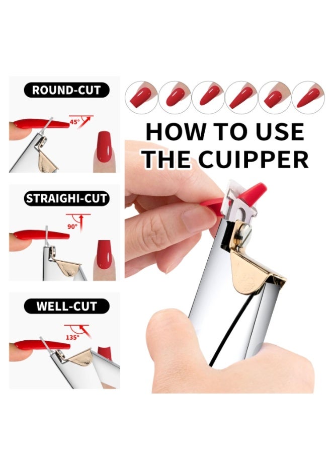 محترف أكريليك الأظافر المقاطع مناسبة لقطع نصائح الأظافر الأكريليك وأدوات الفن الأظافر (الفضة) - Image 4