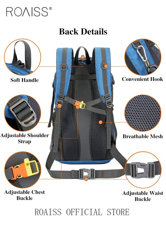 roaiss Multifunctional Outdoor Backpack for Unisex Large Capacity Mountaineering Bag with Durable Fabric Multiple Pocket Storage Design Includes Separate Shoe Compartment and Ergonomic Back with Air Cushioni - Image 5