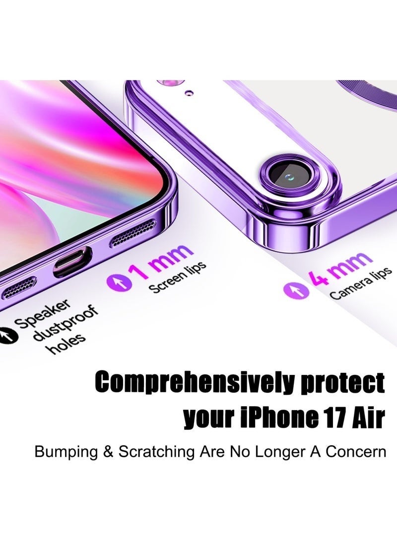 ELTRAZONE iPhone 17 Air Clear Case Compatible With MagSafe + Tempered Glass | Transparent Shockproof Slim Cover | Crystal Clear Anti-Scratch HD Protection For iPhone 17 Air 6.5-inch - Image 3