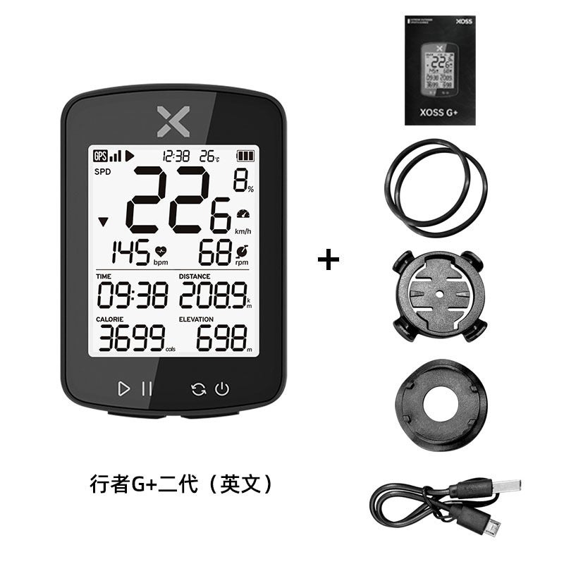 Generic XOSS G+ Bike Computer GPS Speedometer G II (English version) 