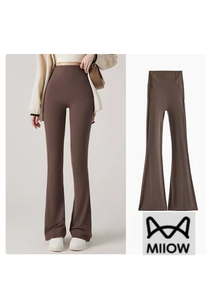 MIIOW - Micro Horn Shark Pants for Women's Summer Outwear: Tight Waist, Lifting Hips, High Waist, Slimming Yoga Barbie Horseshoe Pants - Image 1