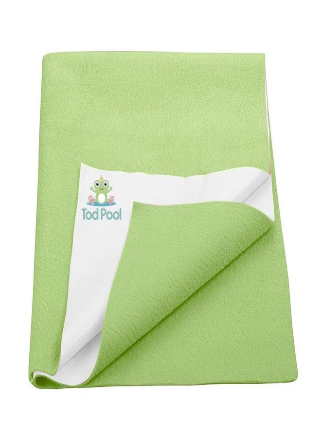 Tod PooL Breathable Bed Protector | Anti-Piling Fleece Extra Absorbent Washable | Waterproof Quick Dry Sheet | Bed Protector Sheet for Kids and Adults (1, Light Green, Large (140x100cm)) - Image 1