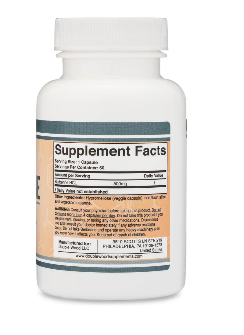 Double Wood Supplements - مكمل البربرين 500 ملغ، 60 كبسولة - Image 1