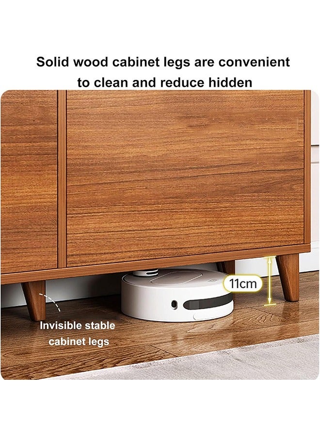 Generic 3-Tier Household Upgraded Tipping Bucket Design Shoe Rack With Drawers Large Space Shoe Organizer Cabinet Storage 15mm Thick Wood Rack  - Image 4