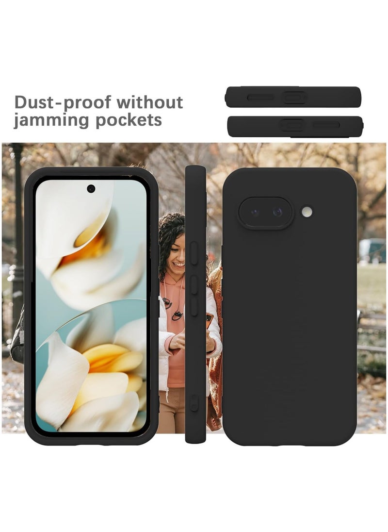 Case for Google Pixel 9a Soft TPU Back Cover Flexible Lightweight Matt Black Protective Cover Anti-fingerprint Case Designed for Google Pixel 9a  - Image 5
