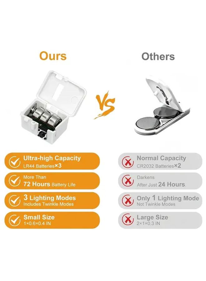 17 Pack Warm Yellow LED String Lights 39.37 Inch Battery Powered 3 Modes - Image 3