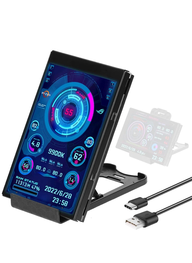 Generic 3.5 Inch IPS Display Screen USB Secondary Screen Computers CPU GPU RAM HDD Time Date Display Horizontal Vertical Screen Switch(C1420)  - Image 1
