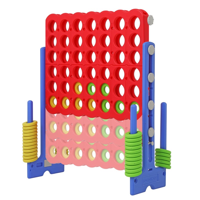 SDADI Jumbo 4 in a Row Game, 4-to-Score Giant Game Set with Adjustable Height (2.5-3.5 FT) for Kids & Adults, Indoor/Outdoor Connect Game with Quick-Release Slider, Perfect for Family and Party Games - Image 2