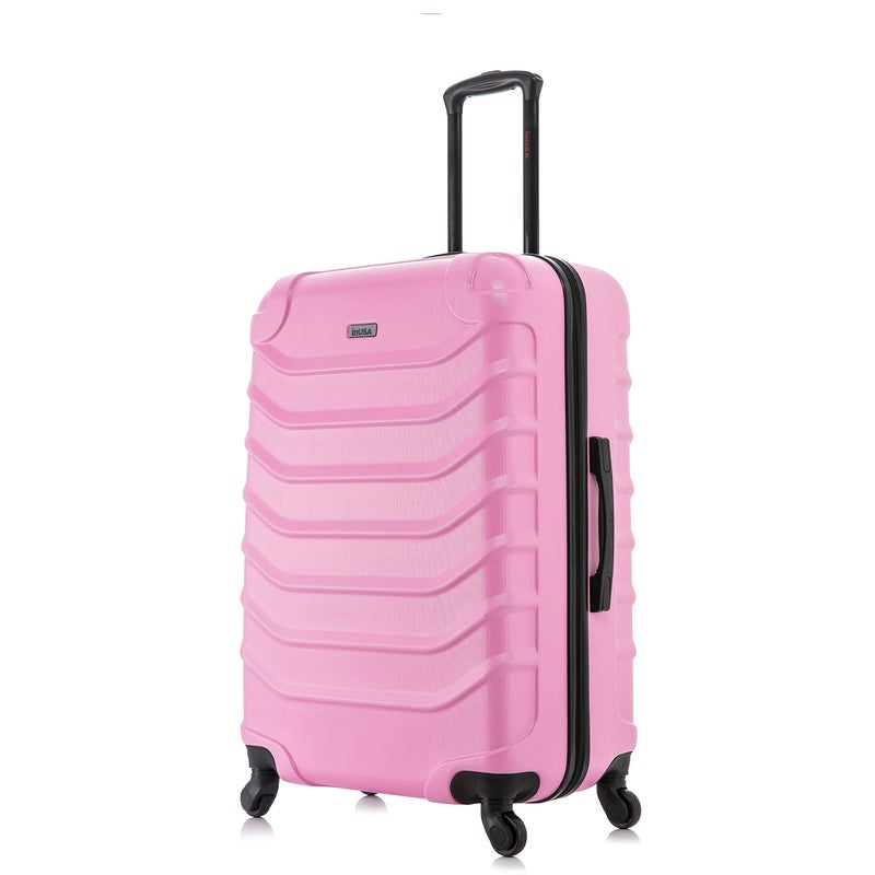 InUSA ENDURANCE Luggage with Spinner Wheels | Durable Lightweight Hardside Suitcase, Spacious Travel Bag with Handle and Trolley | 28-Inch Large Checked Luggage | Pink - Image 1