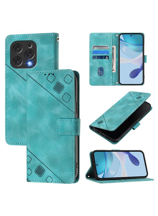 Zaboon Case For Doogee N55 Plus Skin-feel Embossed Leather Phone Case - Image 1