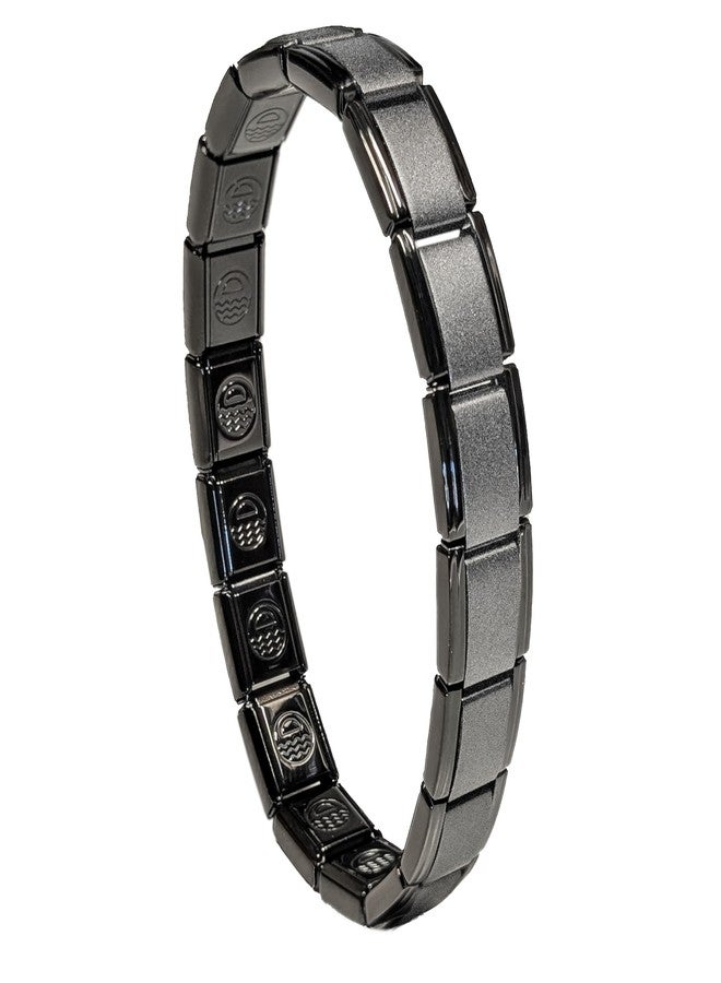 دولسيورو سوار دولتشيورو SB-010 أسود بالكامل، سوار إيطالي كلاسيكي مكون من 18 وصلة، مصنوع من الفولاذ المقاوم للصدأ - Image 1