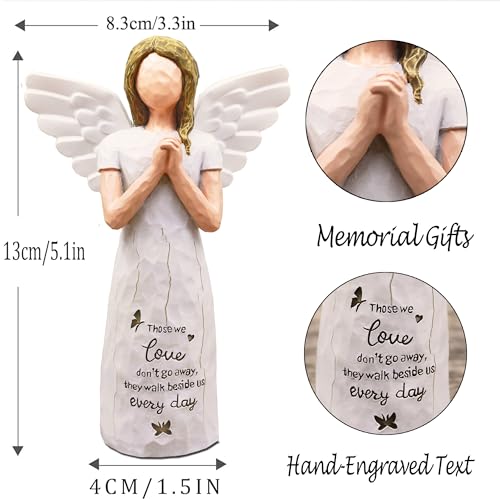BORLESTA Sympathy Gifts for Loss of Loved One - Memorial Gifts, Bereavement Gift Idea, Miscarriage Gifts for Mothers, Bereavement Gifts, Grief Gifts for Women, Guardian Angel Figurines - Image 5