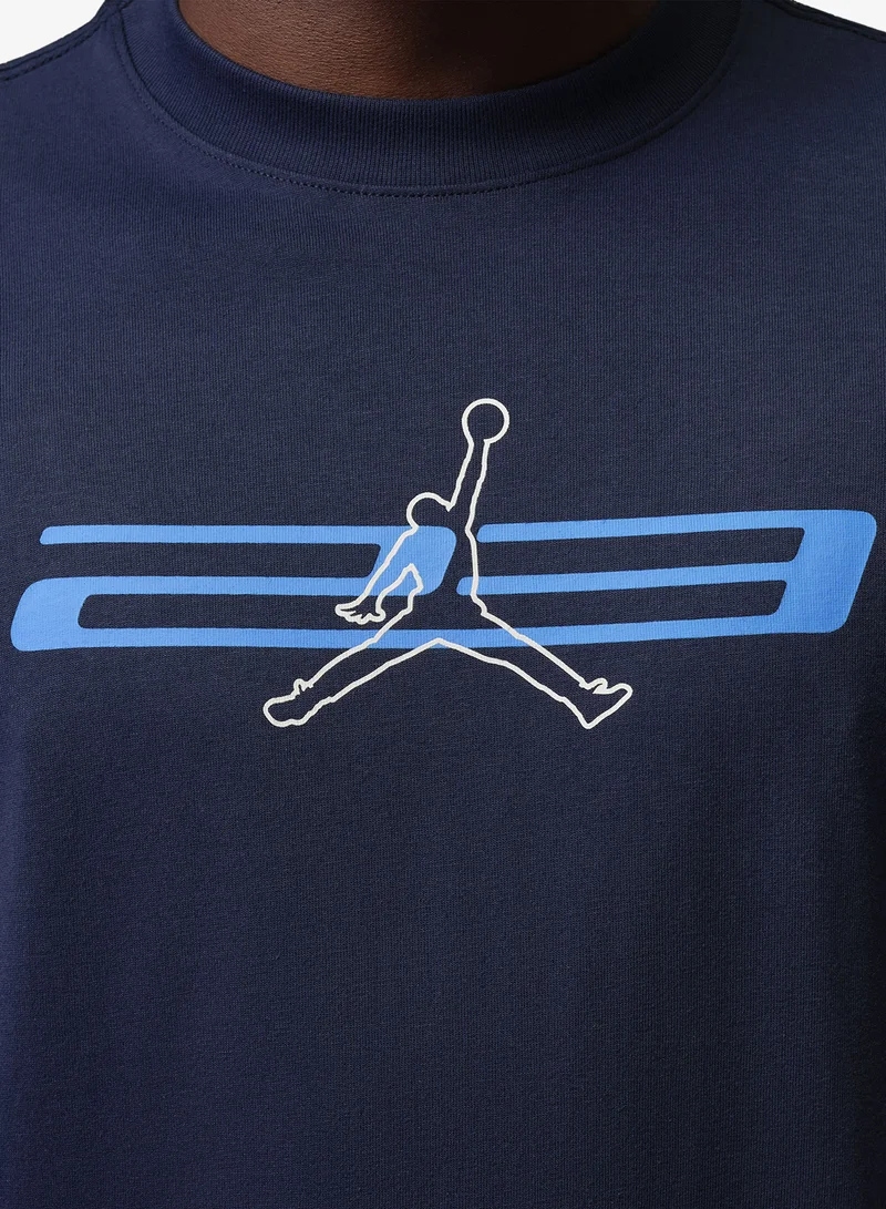 Jordan MIDNIGHT NAVY/UNIVERSITY BLUE/(WHITE) Jordan Dri-Fit Graphic T-Shirt for Men | Best Price UAE