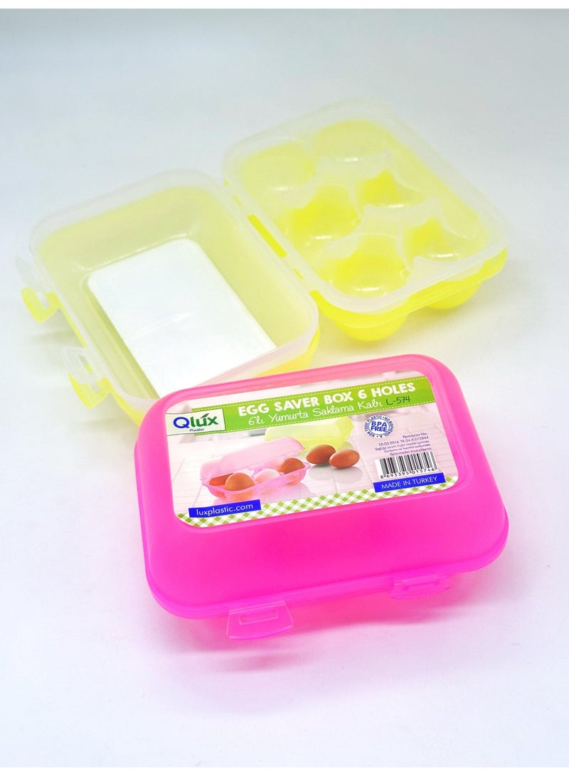 QLUX Plastic 6 hole Egg Holder and Organizer 3 Pcs Set for Kitchen - Image 3