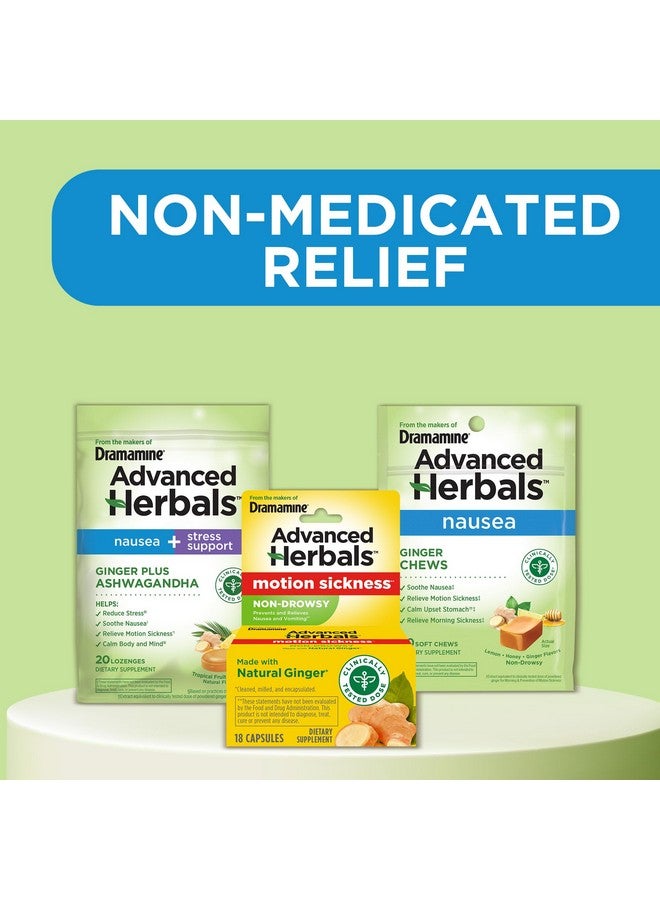 Dramamine from The Makers of Dramamine, Advanced Herbals, Ginger Chews, Nausea Relief Soft Chews Lemon-Honey-Ginger, 40 Count - Image 4