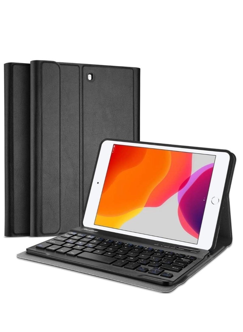 MUNTAQI iPad Mini Keyboard Case for iPad Mini 5 2019/ Mini 4, Mini 1 2 3, Slim Lightweight Smart Cover with Magnetically Detachable Wireless Keyboard for iPad Mini 5/4/3 - Image 1