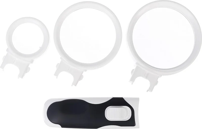 AYT Powermaster PM-21477 2 LED Li 3-10-16X Zoom Adjustable Magnifier Best Magnifying Glass with Light