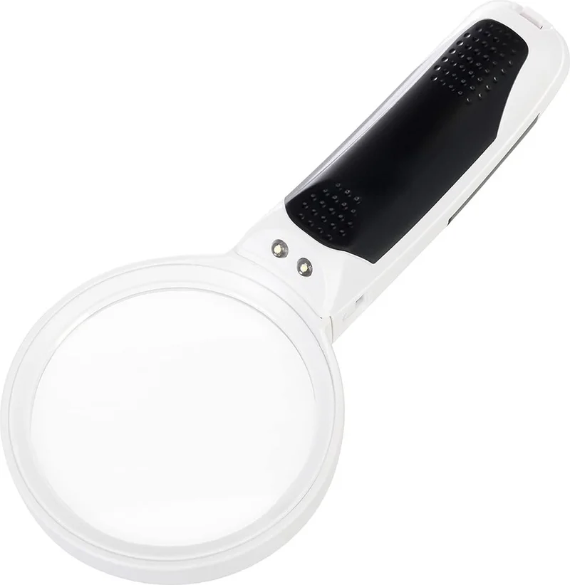 AYT Powermaster PM-21477 2 LED Li 3-10-16X Zoom Adjustable Magnifier Best Magnifying Glass with Light