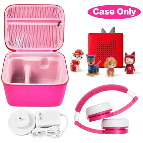 ALLPRIMO Case Comaptible with Toniebox 1/2 Audio Player Starter Set and for Tonies Figures Characters. Toy Story Storage Carrying Holder for Headphones, Charging Station and Accessories (Box Only) -Pink - Image 3