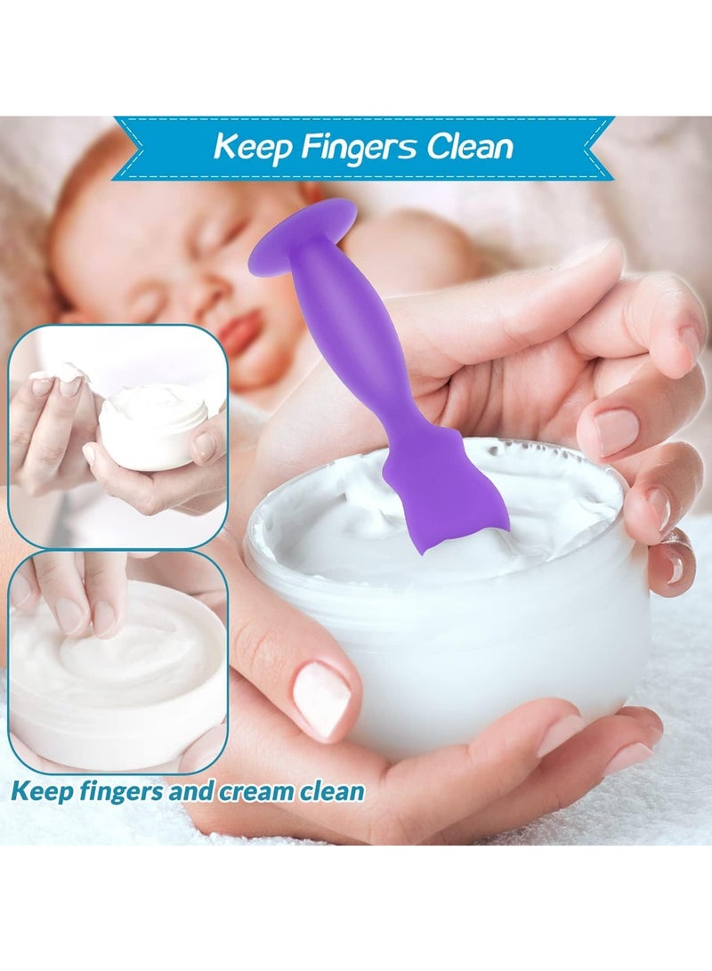 Excefore Baby Diaper Cream Spatula Applicator, 4 Pack Baby Paste Spatulas Made of Soft Silicone,Mini Baby Diaper Rash Cream Brush (Small) - Image 2