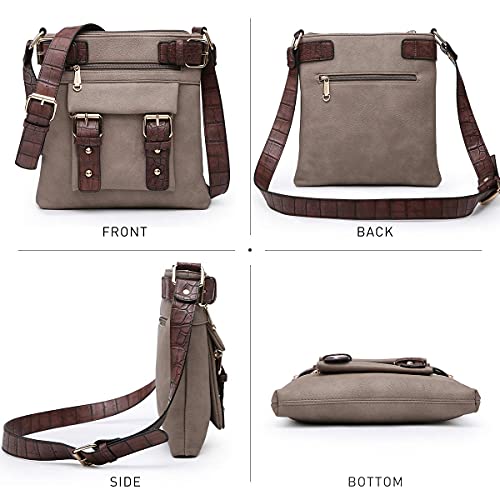 Dasein Top Belted Crossbody Bags for Women Soft Leather Messenger Bag Shoulder Bag Travel Purse - Image 4