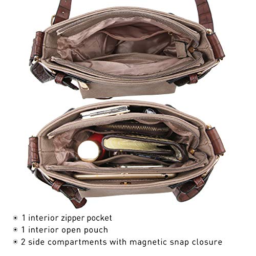 Dasein Top Belted Crossbody Bags for Women Soft Leather Messenger Bag Shoulder Bag Travel Purse - Image 5