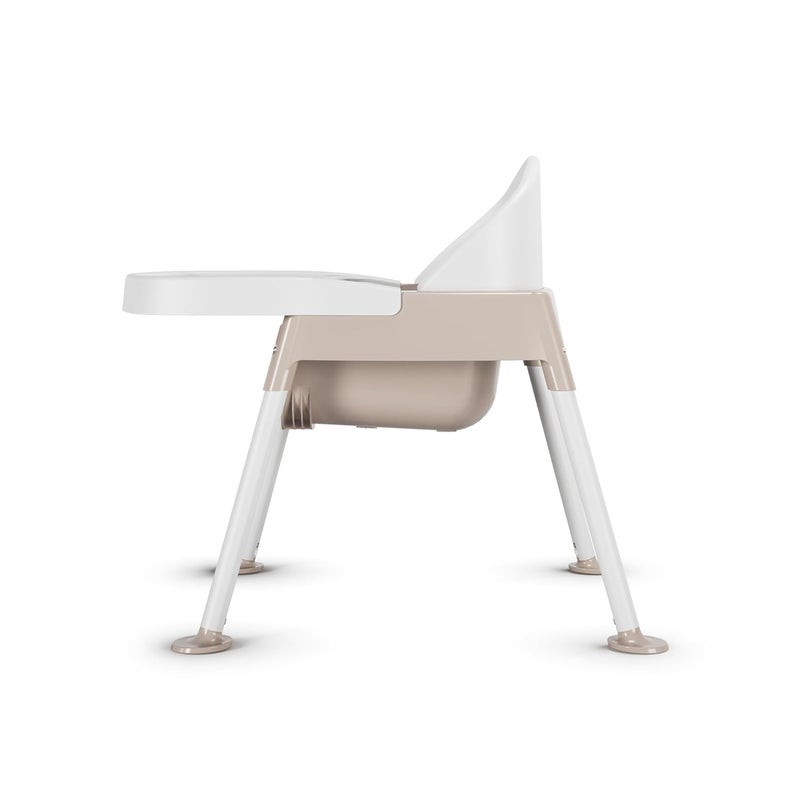 Foundations Secure Sitter 9 Feeding Chair Stable No Tip Feet 3Point Adjustable Harness Removable Tray Easy to Clean Smooth Plastic WhiteTan - Image 5
