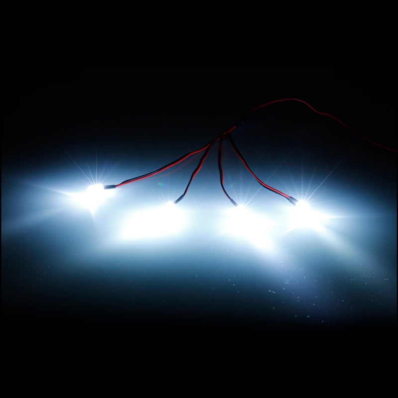 AUSTAR AX007C 4pcs RC Car Multi-Function Round LED Light with Lampshade for 1/10 SCX10 D90 TRX4 Model Crawler Car - Image 3