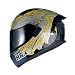 HAX Obsidian Full Face Dual Visor Adult Motorcycle Helmet for Motorbike Street Bike with Pinlock Ready DOT Approved Slayer Gold XL - Image 2