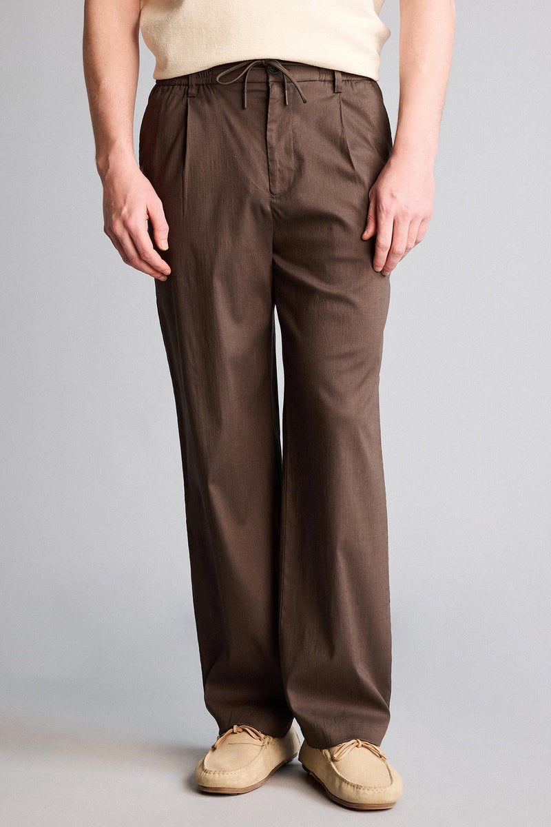 DeFacto Brown Man Straight Fit Trousers Casual - Image 3