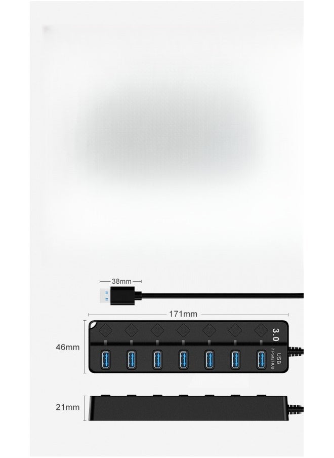 7 Port Switch Hub3.0 Docking Station, One To Seven Docking Station, Laptop Socket Hub