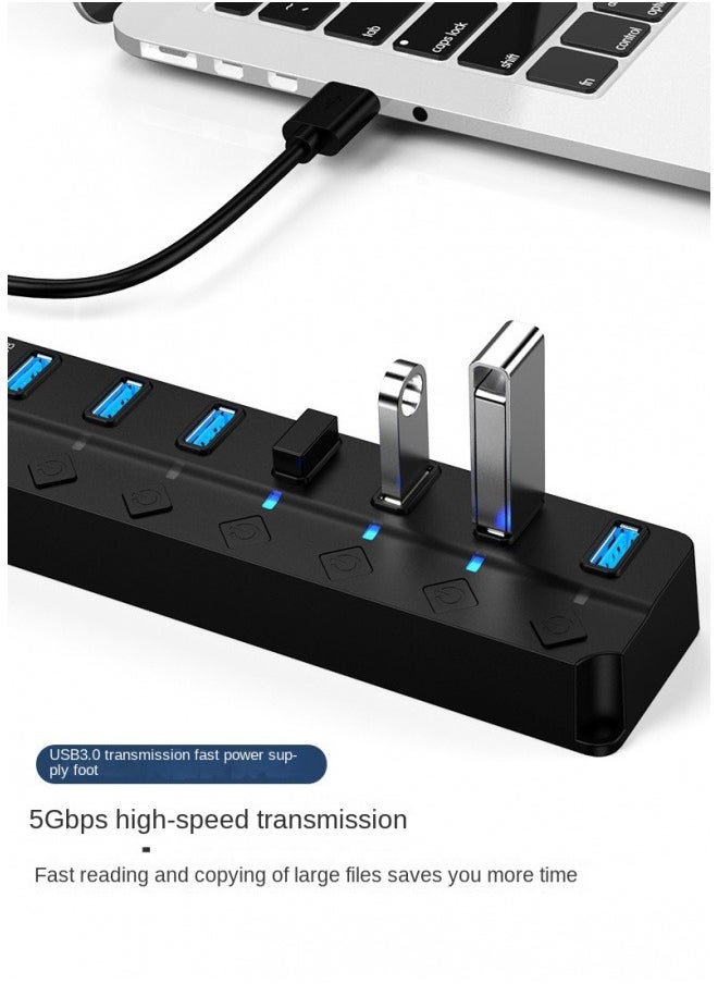 7 Port Switch Hub3.0 Docking Station, One To Seven Docking Station, Laptop Socket Hub  - Image 3