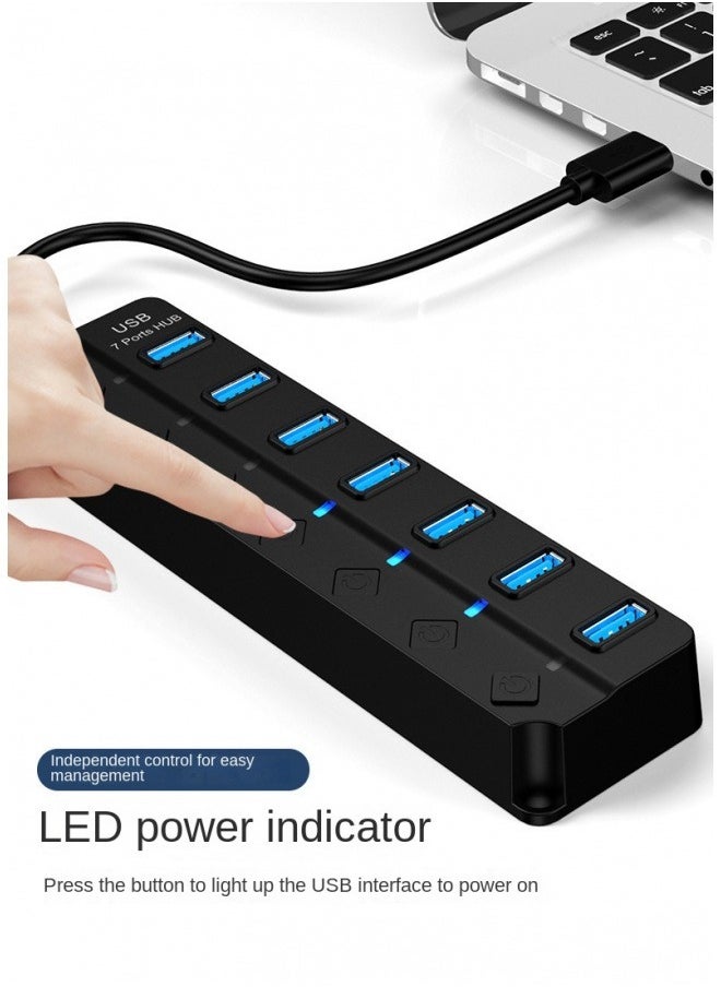 7 Port Switch Hub3.0 Docking Station, One To Seven Docking Station, Laptop Socket Hub  - Image 4