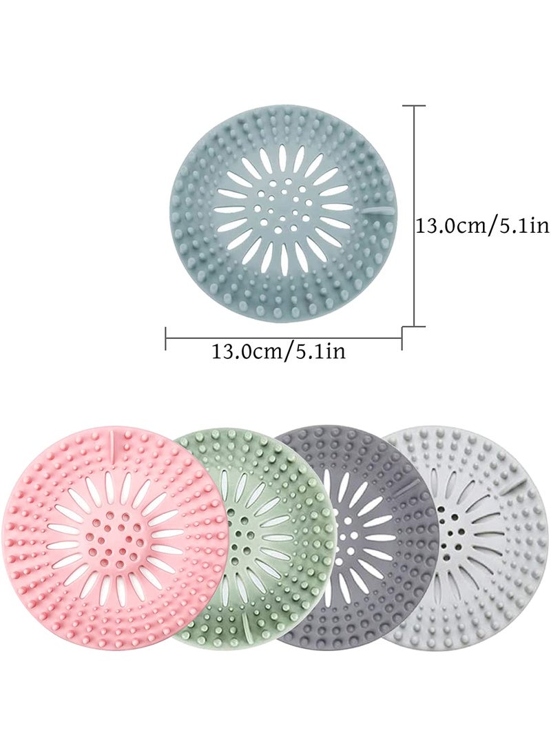 Trifecta Trifecta Hair Catcher Durable Silicone Hair Stopper Shower Drain Covers and Clean Suit for Bathroom Bathtub and KitchenSet of 4  - Image 2