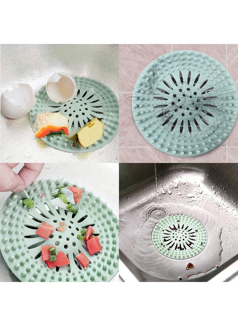 Trifecta Trifecta Hair Catcher Durable Silicone Hair Stopper Shower Drain Covers and Clean Suit for Bathroom Bathtub and KitchenSet of 4  - Image 5